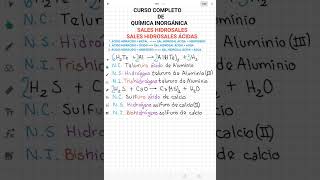 CURSO COMPLETO DE QUÍMICA INORGÁNICA SALES HIDROSALES ÁCIDAS [upl. by Ragnar]