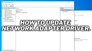 How To Update Network Adapter Driver in Windows 10  2024 [upl. by Ace]