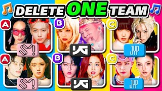 SM vs YG vs JYP 🔥 Delete One Team  Kpop Quiz Challenge 2024  KMusic Quiz [upl. by Harsho]