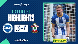 Extended PL Highlights Albion 3 Southampton 1 [upl. by Ahtera619]