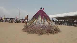 Amazing Zangbeto dancing at Vodoo Festival 2023 Ouidah Benin [upl. by Buatti108]