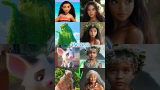 MOANA friends Moana Te Fiti Maui amp Grandma have turned into real life humans [upl. by Oijres]