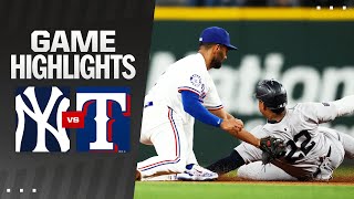 Yankees vs Rangers Game Highlights 9324  MLB Highlights [upl. by Anoli]