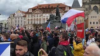 Demonstrace proti vládním opatřením v Praze 181020 [upl. by Akienom162]