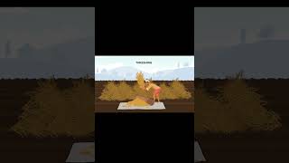 Agriculture  Harvesting  Threshing  Winnowing  Farmer Animation [upl. by Marguerite]