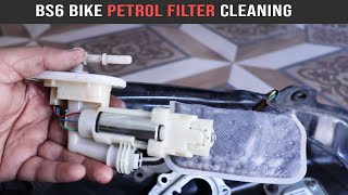 splendor bs6 bike petrol filter cleaning [upl. by Fredkin998]