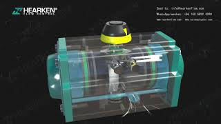 Working Principle of HPA Series Pneumatic Actuator  Hearken Flow Control [upl. by Lindley]