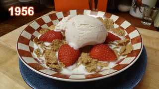 Wheaties and Ice Cream for Breakfast  1950s Betty Crocker Recipe [upl. by Eessac]