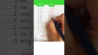 present and past tenseyoutubeshorts english learning trendingshorts education english [upl. by Danczyk]