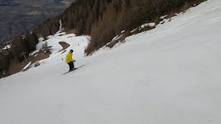 HELP  ACCIDENTALLY SKIING BLACK run Ecureuils 🎿 🏂 ⛰️ Les Arcs  Feb 2023 [upl. by Odericus]