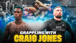 Israel Adesanya Grapples with Craig Jones amp Attends Local MMA Fight Night [upl. by Cleopatre62]