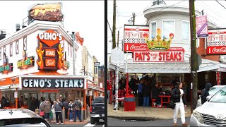 Who has the Better Cheesesteak Genos vs Pats Philly Cheesesteak [upl. by Ayiak]