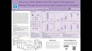 Taxonomy aware marker gene sets improve metagenomic  Shane Roesemann  Poster  GLBIO 2024 [upl. by Stoughton797]