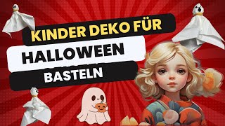 Schnelle DIY Halloween Deko PapierGeist basteln in 2 Minuten  Linchik Blinchik [upl. by Edylc381]