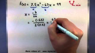 PreCalculus  Finding the maximum or minimum of a function [upl. by Drislane]