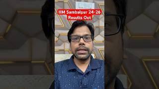 IIM Sambalpur 2426 Results Out [upl. by Huba]