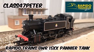 Rapido Trains GWR 15XX Pannier Tank in BR Lined Black  Review amp Running [upl. by Steep]