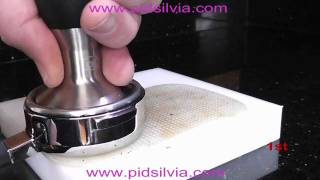 Dosing and Tamping for Rancilio Silvia [upl. by Netsirk]