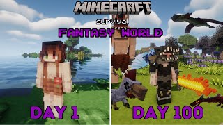 I Tamed EVERY Fantasy Creature in a 100 Day FANTASY Minecraft World [upl. by Nomad]