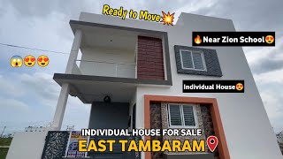 Individual House for sale in Tambaram😍Near Bharath University😱💥Ready to Move 3BHK😍location🚩 [upl. by Ajax170]