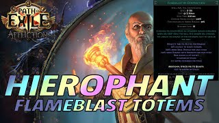 Poe 323 FlameBlast of Contraction Hierophant Totem Build Gameplay [upl. by Neyut]