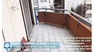 VENTA 3 Ambientes  Gomez Valentin al 3800 6° [upl. by Letnoj83]