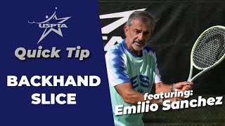 USPTA Quick Tip  Backhand Slice [upl. by Nauqat47]