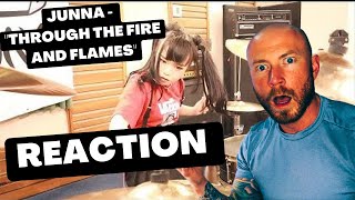 Drummer Reacts To  JUNNA THROUGH THE FIRE AND FLAMES DRAGONFORCE FIRST TIME HEARING Reaction [upl. by Fee503]