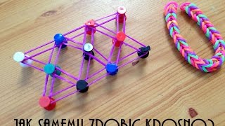 Jak zrobić krosno  tutorial  Rainbow Loom [upl. by Lucilla393]