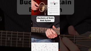 Buckets of Rain  Bob Dylan shorts song tutorial guitarcover cover acoustic [upl. by Scrivenor763]