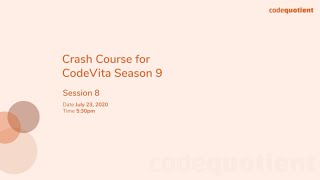 TCS CodeVita  Season 9  Crash Course  8  Best For TCS Codevita Preparation [upl. by Llevad]