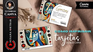 Como imprimir tarjetas doble cara en Canva [upl. by Madox]