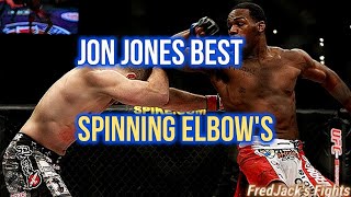 Watch Jon Jones Unbelievable Spinning Elbow Strikes ufc mma jonjones [upl. by Sacken]