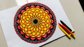 Colourful Mandala  Mandala Art for Beginners  Easy and Quick Mandala Art [upl. by Humphrey588]