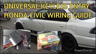 HOW TO INSTALL KEYLESS ENTRY HONDA CIVIC WITH KEYLESS TRUNK [upl. by Kamat]