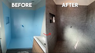 Shower tile installation  amazing results [upl. by Johen]