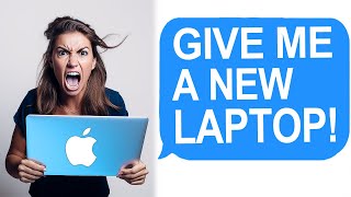 Greedy Karen Demands A Brand New Laptop [upl. by Rosalynd]