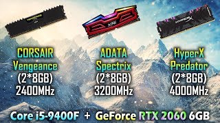 RAM Test 2400MHz vs 3200MHz vs 4000MHz  RTX 2060  i5 9400F  Tested in 16 PC Games 1080p 1440p 4K [upl. by Nady920]