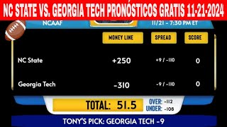 NC State vs Georgia Tech 11212024 Week 13 Pronósticos GRATIS de Fútbol Universitario para Hoy [upl. by Naej519]