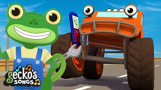 5 Little Monster Trucks  Geckos Garage  Songs for Kids [upl. by Weld]