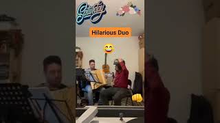 Hilarious Duo Pierluigi Vicini 🎷 Ilario 🎹✍️ [upl. by Lehteb]