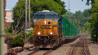 5487 ES40DC Leads Csx X301 Wth A Very Nice And Waving Engineer [upl. by Eniad]