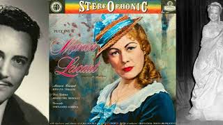 Puccini Manon Lescaut Act III  Renata Tebaldi Mario del Monaco cond MolinariPradelli 1954 [upl. by Epifano926]