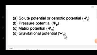 Water potential and its components by Dr V P Gupta [upl. by Adnauq]