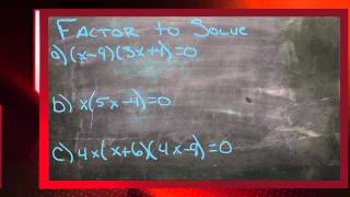 Factoring to Solve Polynomials An Explanation Algebra I [upl. by Gnidleif401]