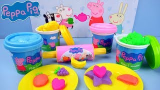 PEPPA PIG DINNER PLAY SET PLAY DOH PEPPA PIG AVONDETEN SPEELSET VAN KLEI [upl. by Zoara]