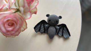 tutorial crochet a BAT part 1 head halloween crochethalloween amigurumi [upl. by Ociral]