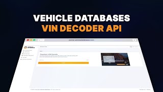 VIN Decoder API by Vehicle Databases [upl. by Roye]