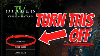 5 Diablo 4 Tips  Settings To Turn Off Now Vol 2 PC amp Console [upl. by Krakow757]