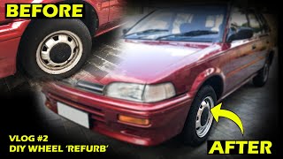 Painting wheels at home DIY  Vlog 2  Project tazz Part 4 [upl. by Wernda]